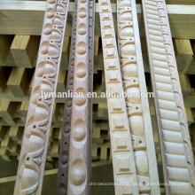 China steam beech carved wood crown mouldings White wood embossed moldings